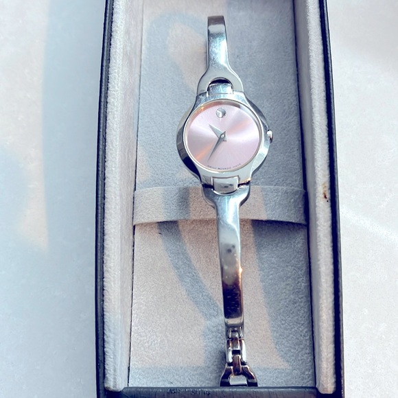 Movado Jewelry - Movado Kara Pink dial bangle style women's watch 605284